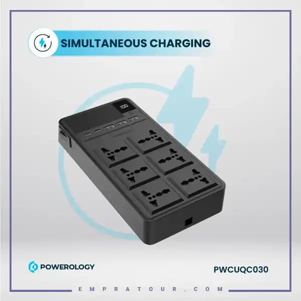 چندراهی برق 2500 وات به همراه کابل جمع شونده پاورولوژی PWCUQC030 — تصویر ۷