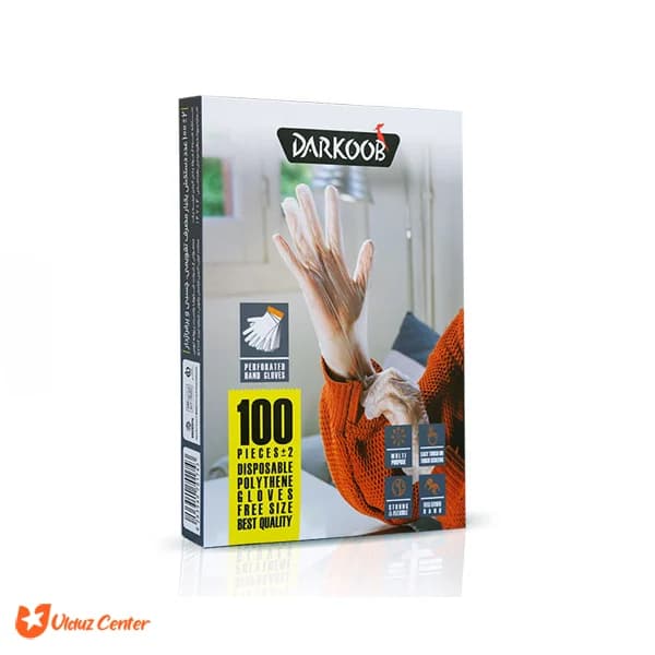 دستکش یکبار مصرف پرفرژدار دارکوب 100 عددی