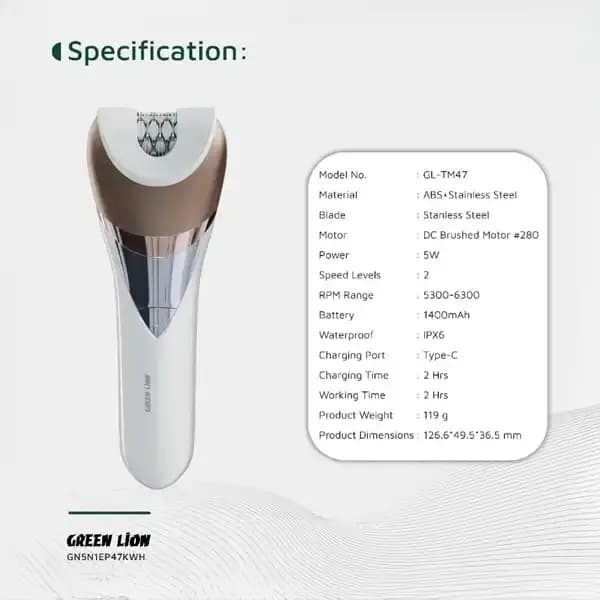 کیت اپیلاتور 5 کاره گرین لاین GN5N1EP47KWH — تصویر ۱۱