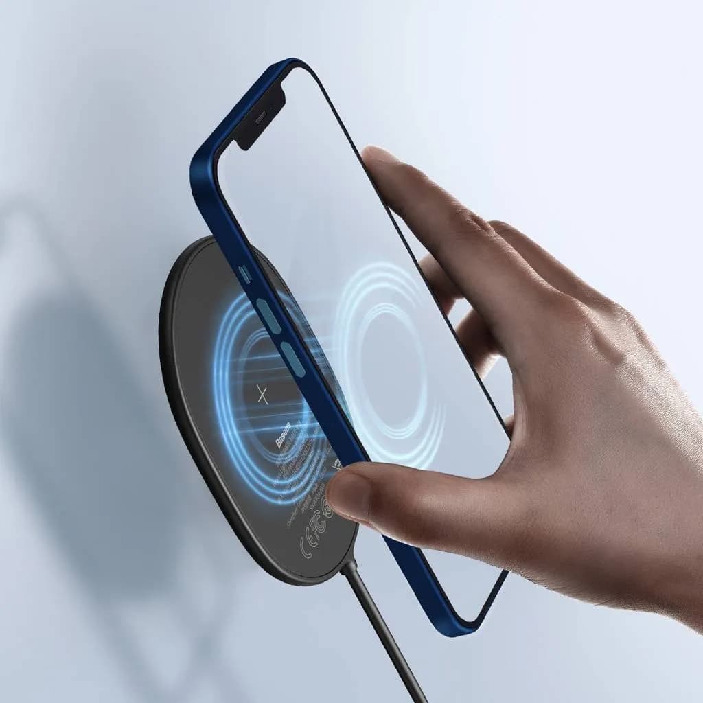 شارژر وایرلس مگنتی بیسوس Baseus Light Magnetic Wireless Charger WXQJ-01 15W توان 15 وات — تصویر ۱۲