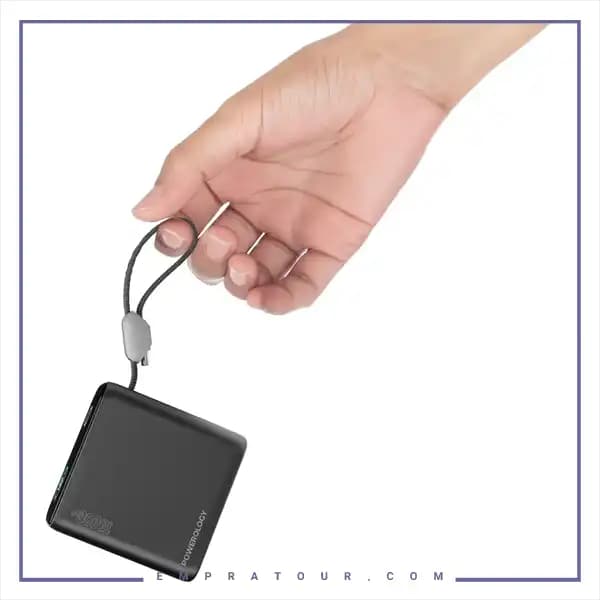 پاوربانک 45 وات 15000 با کابل تایپ سی پاورولوژی PPBCHA60BK — تصویر ۲