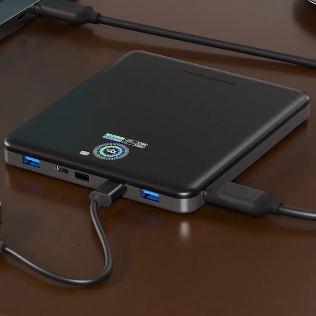 پاور بانک 20000 و هابHDMI پاورولوژی PPBCHA89BK — تصویر ۵
