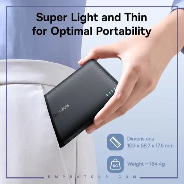 پاوربانک 22.5 وات 10000 بیسوس PPAP-1022-2 — تصویر ۵