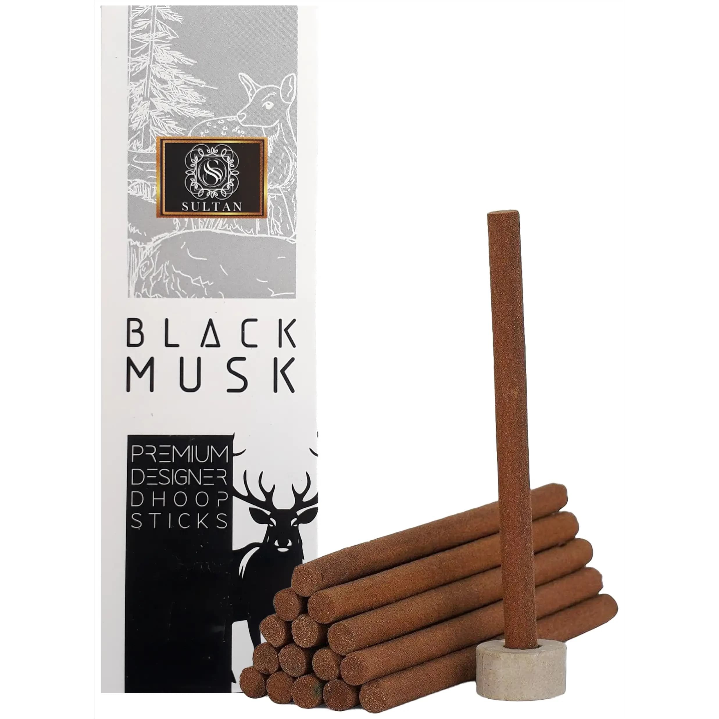 عود بلک ماسک مشک سیاه BLACK MUSK دوپ DHOOP ( سلطان SULTAN ) — تصویر ۳