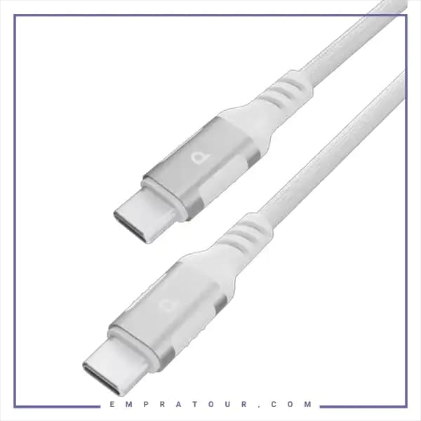 کابل شارژ دو سر تایپ سی 1.2 متر 60 وات پاورولوژی PCAB020LGY — تصویر ۲