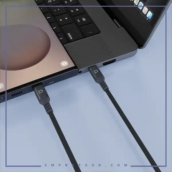 کابل شارژ دو سر تایپ سی 1.2 متر 60 وات پاورولوژی PCAB020LGY — تصویر ۵