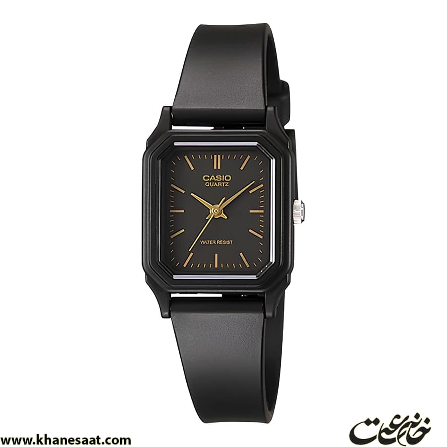 ساعت مچی کاسیو زنانه بند رابر مشکی صفحه مربع LQ-142-1EDF — تصویر ۳