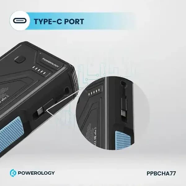 پاوربانک خورشیدی 27000 با کابل متصل پاورولوژی PPBCHA77 — تصویر ۱۰