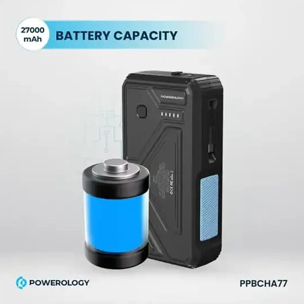 پاوربانک خورشیدی 27000 با کابل متصل پاورولوژی PPBCHA77 — تصویر ۱۲