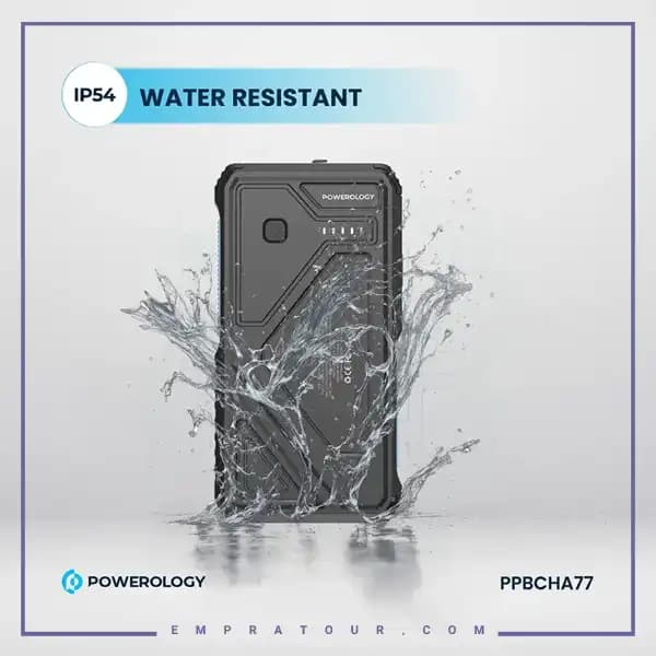 پاوربانک خورشیدی 27000 با کابل متصل پاورولوژی PPBCHA77 — تصویر ۵