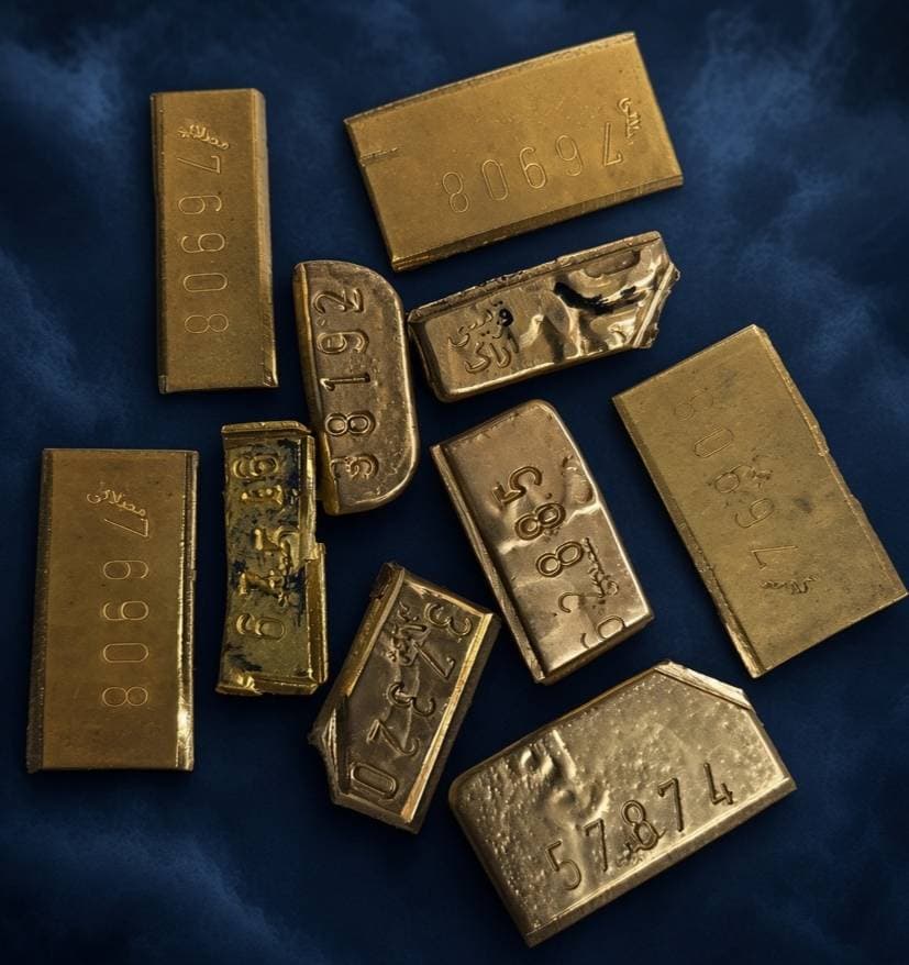 شمش طلا 18عیار (آبشده) 90گرم — تصویر ۲
