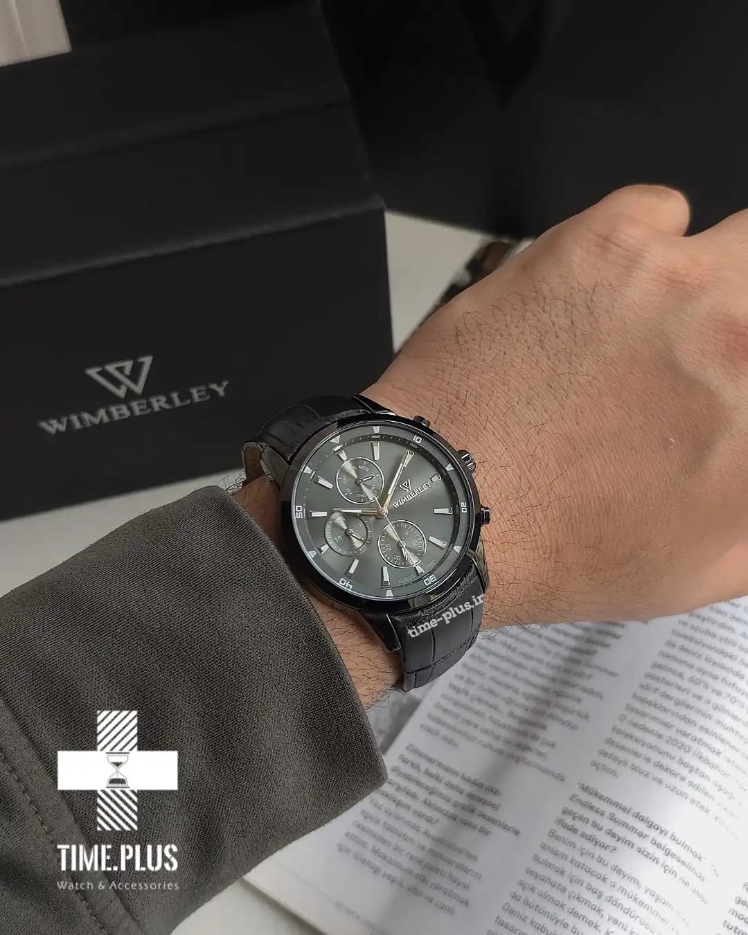 ساعت مچی ویمبرلی مردانه چرم مشکی صفحه بنفش WB-SL322G-A2 — تصویر ۷