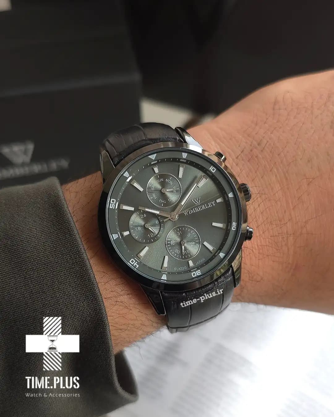 ساعت مچی ویمبرلی مردانه چرم مشکی صفحه بنفش WB-SL322G-A2 — تصویر ۹