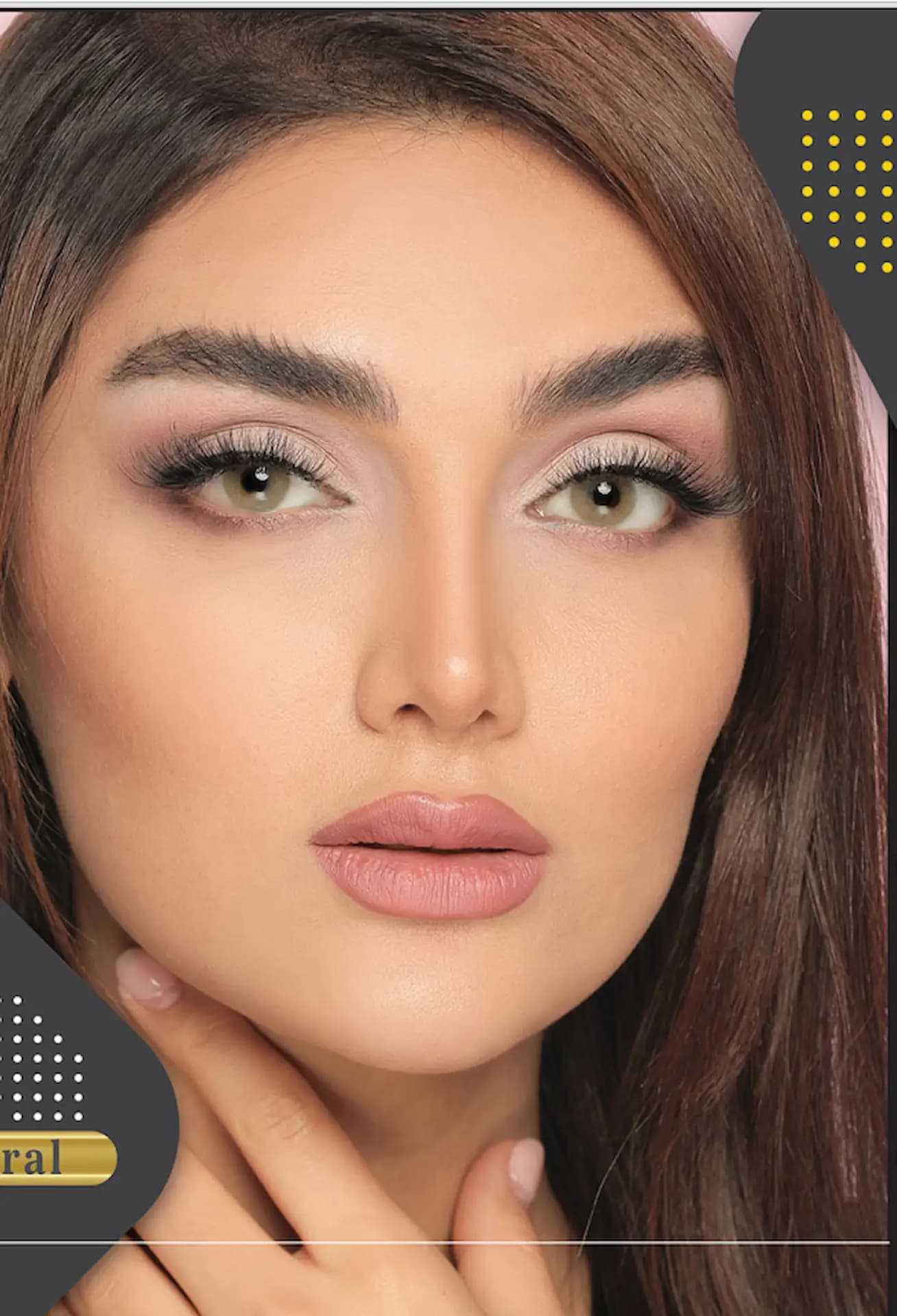 لنز کورال برند آیس کالر(سبز عسلی)