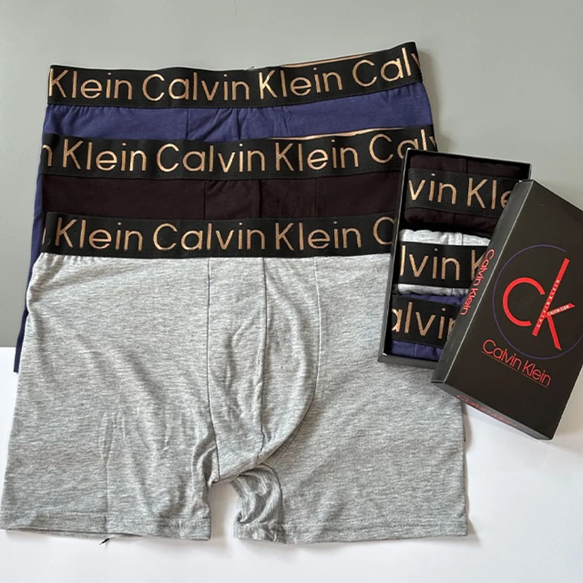 شورت نیم پا مردانه Calvin Klein پک 3 عددی سه رنگ | کیفیت ترک