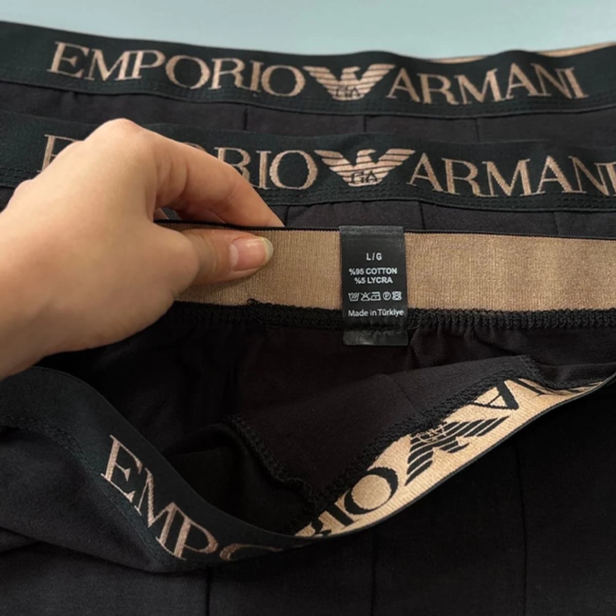شورت نیم پا مردانه پک 3 عددی Emporio Armani (آرمانی) | کیفیت ترک، راحتی و استایل شیک — تصویر ۳