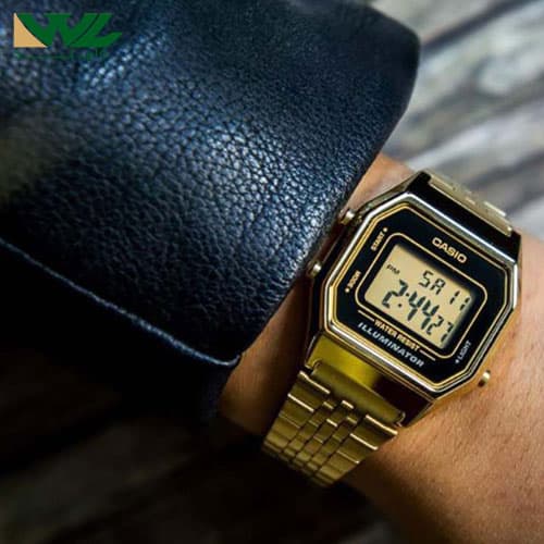 ساعت مچی کاسیو فلزی طلایی دیجیتالی LA680WGA-1BDF — تصویر ۵