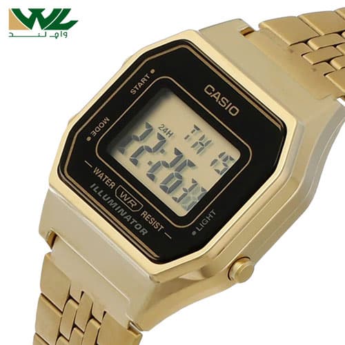 ساعت مچی کاسیو فلزی طلایی دیجیتالی LA680WGA-1BDF — تصویر ۶