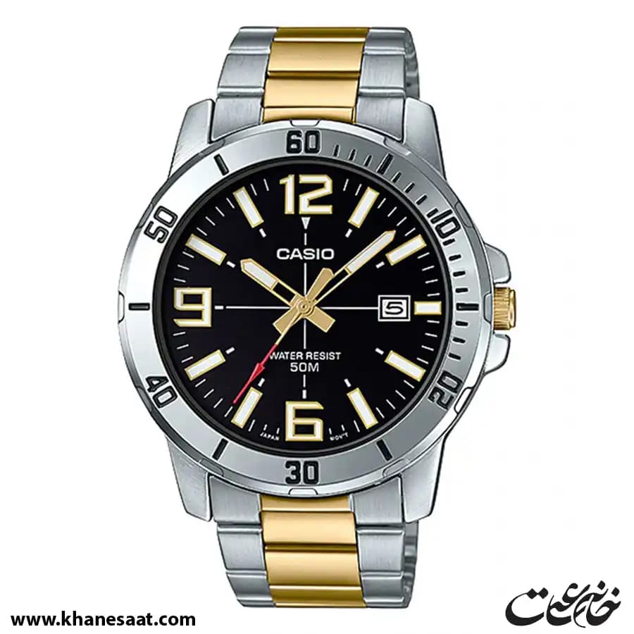 ساعت مچی کاسیو مردانه فلزی نقره ای طلایی MTP-VD01SG-1BVUDF — تصویر ۷