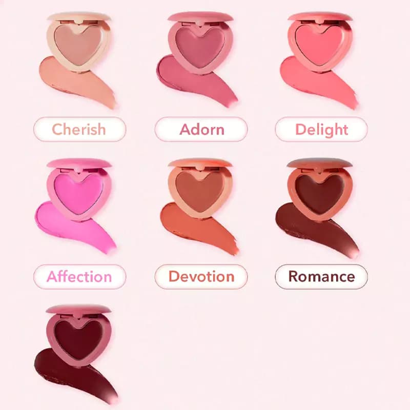رژگونه قلبی شیگلم مدل Playing Cupid بافت نرم کرمی — تصویر ۳