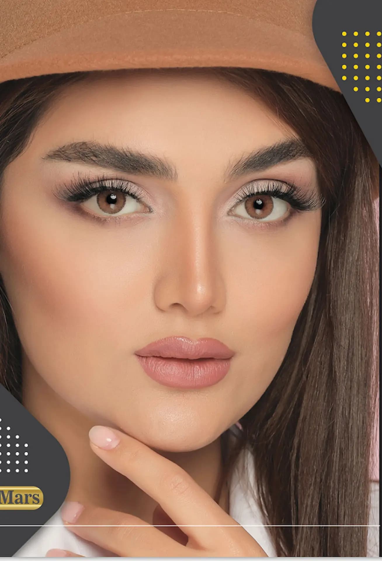 لنز دیپ مارس(قهوه ای شکلاتی دور دار)