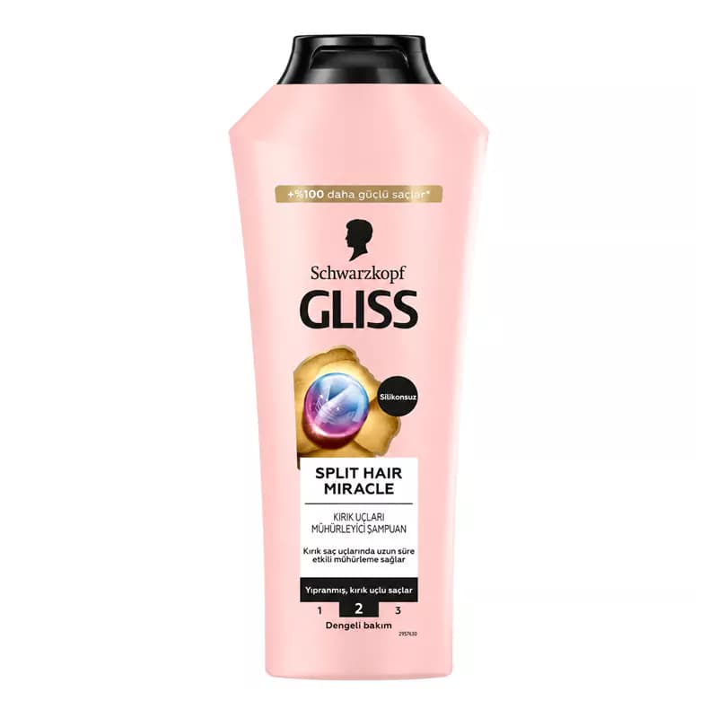 شامپو گلیس مدل Split Hair Miracle ضد موخوره صورتی 400ml