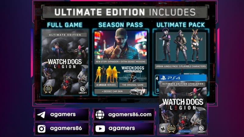 اکانت قانونی و اختصاصی برای پلی استیشن Watch Dogs Legion - Ultimate Edition
