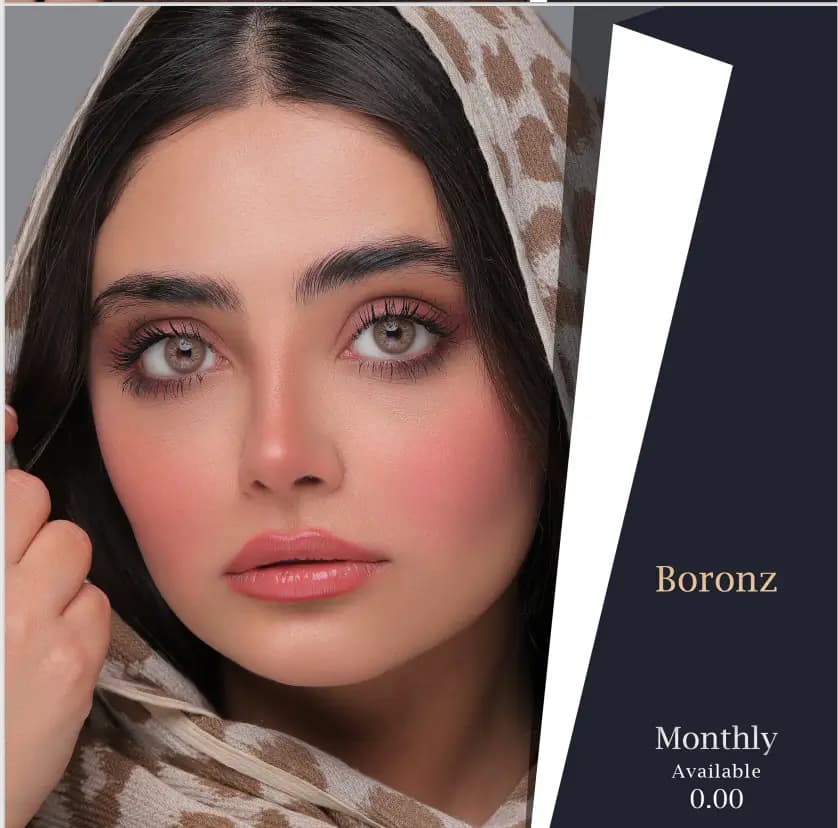 لنز برنز(عسلی رگه دار طبیعی دور محو)