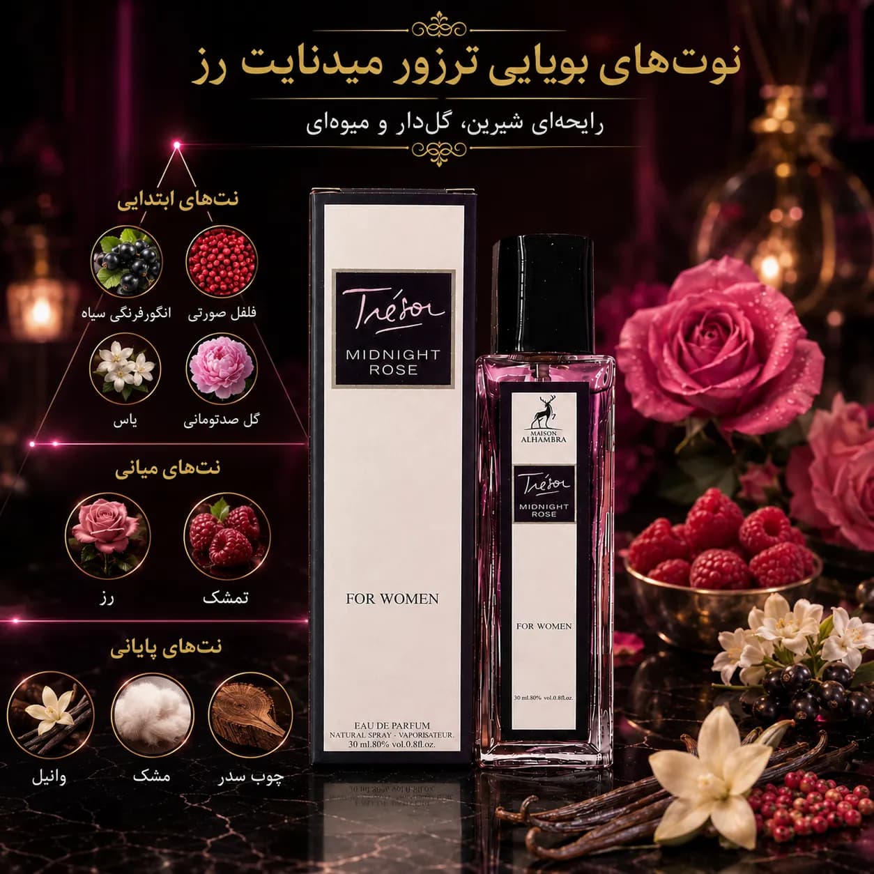 ادکلن لانکوم میدنایت رز الحمبرا ۳۵ میل — تصویر ۷