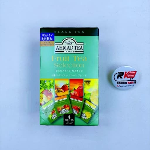 دمنوش چای میوه ای بدون کافئین احمد 4طعم