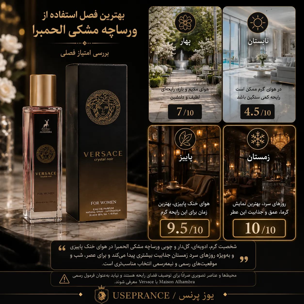 عطر ورساچه مشکی الحمبرا 35 میل | بررسی رایحه، ماندگاری و خرید — تصویر ۵