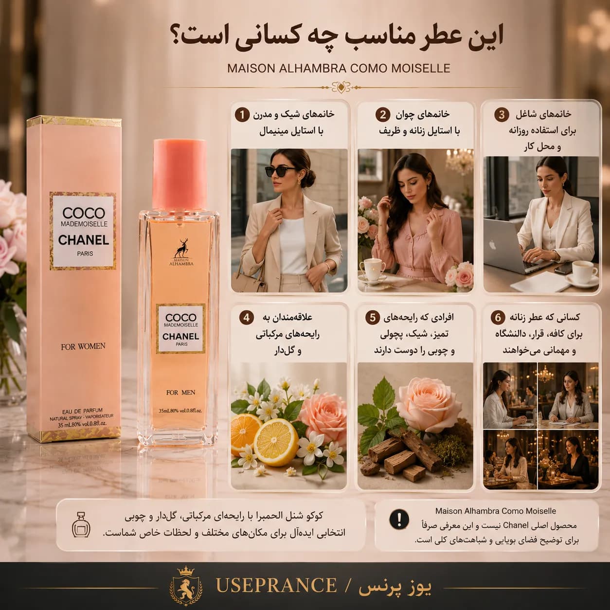 کوکو شنل الحمبرا ۳۵ میل؛ بررسی رایحه، ماندگاری و ارزش خرید — تصویر ۷