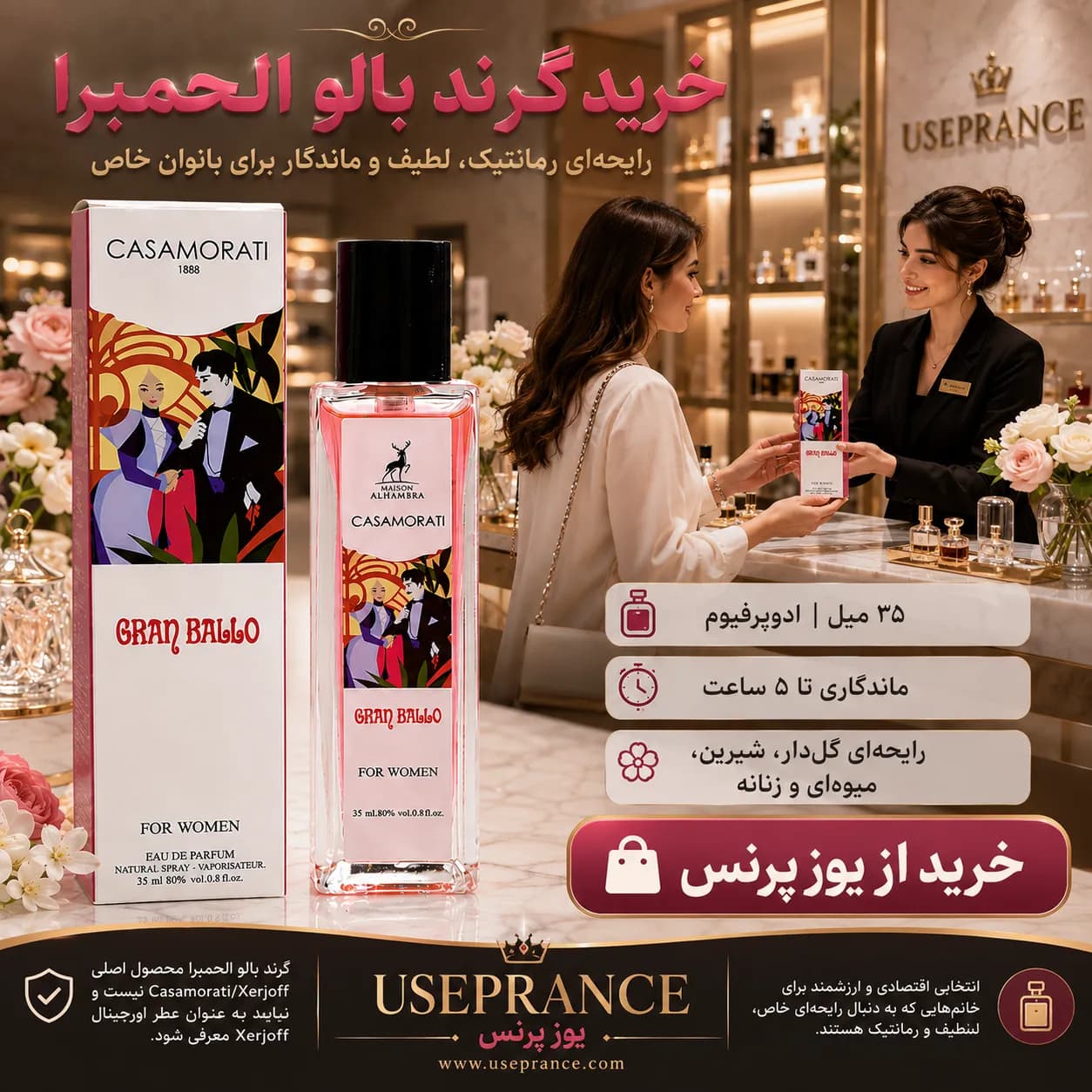 گرند بالو الحمبرا ۳۵ میل | بررسی رایحه، نت‌ها و ماندگاری — تصویر ۲