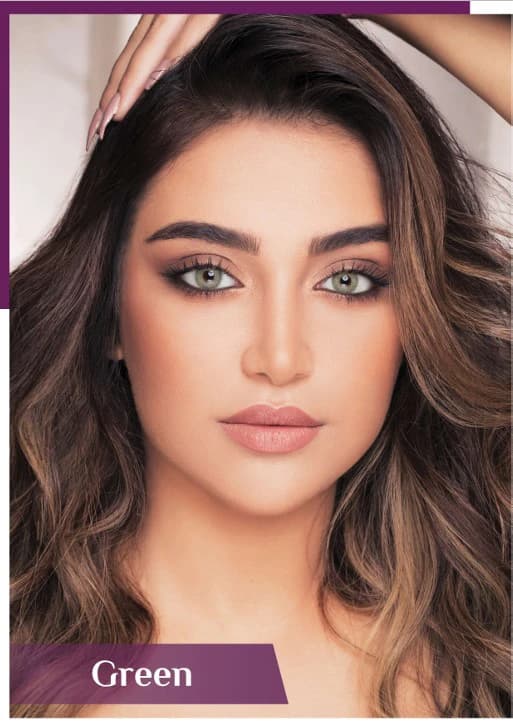 لنز گرین(سبز یشمی بدون دور)