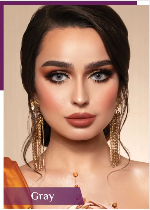 لنز گری(طوسی ابی روشن بدون دور)