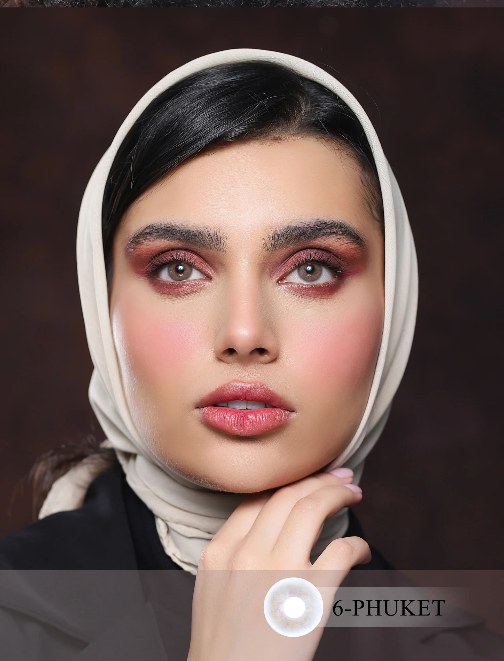 لنز رنگی فوکت(طوسی زیتونی دور محو)