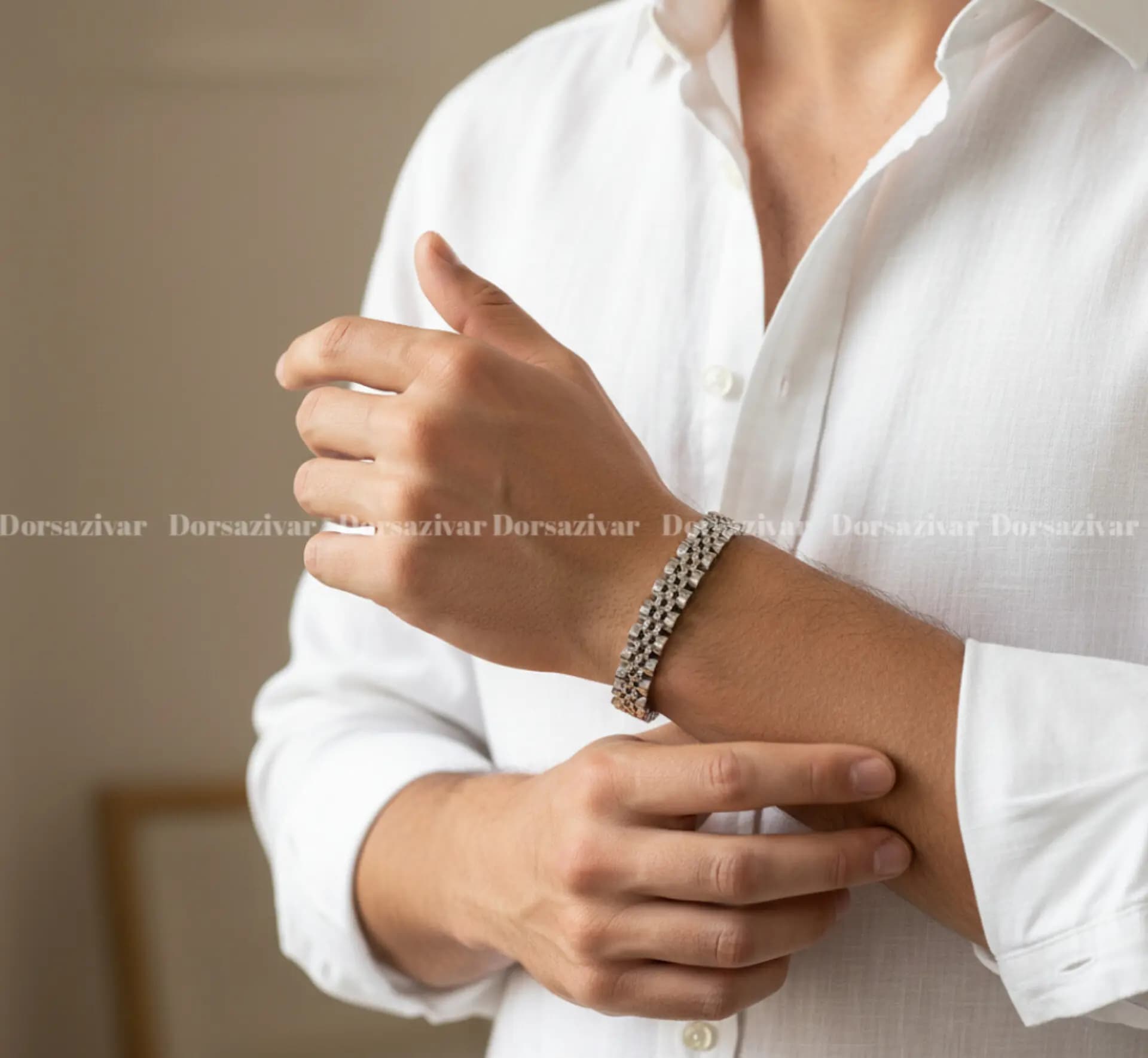 دستبند رولکس مردانه استیل — تصویر ۳