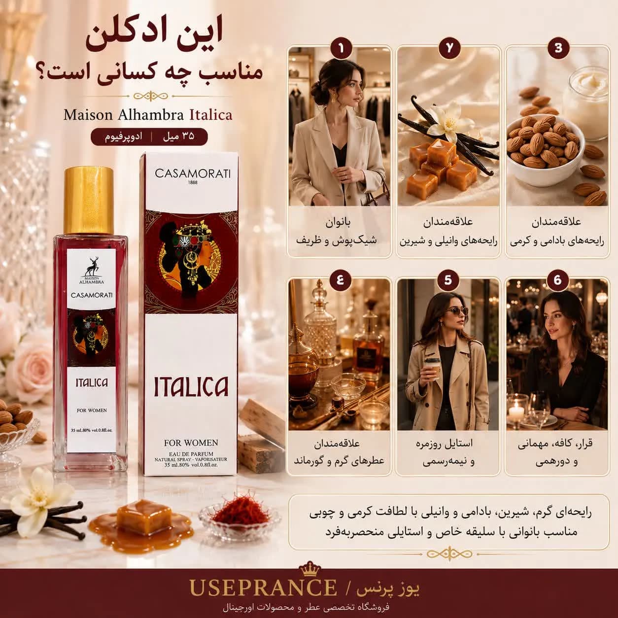 عطر ایتالیکا الحمبرا 35 میل | خرید و بررسی رایحه و ماندگاری — تصویر ۴