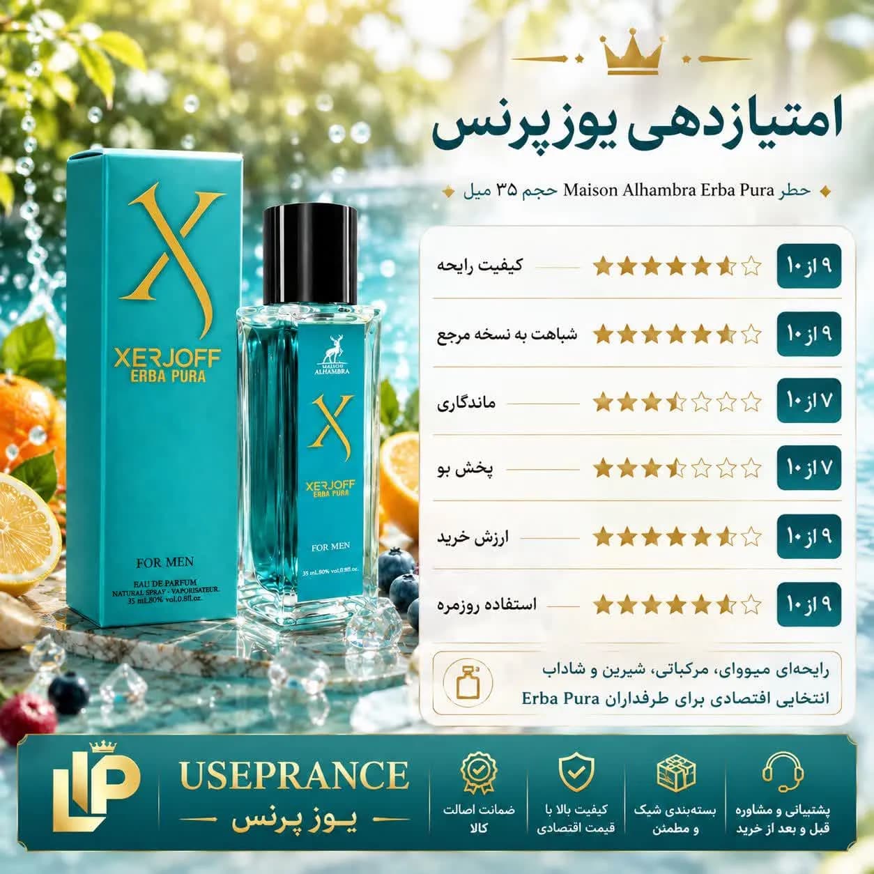 عطر زرجف اربا پورا الحمبرا ۳۵ میل | بررسی رایحه، ماندگاری و ارزش خرید — تصویر ۳