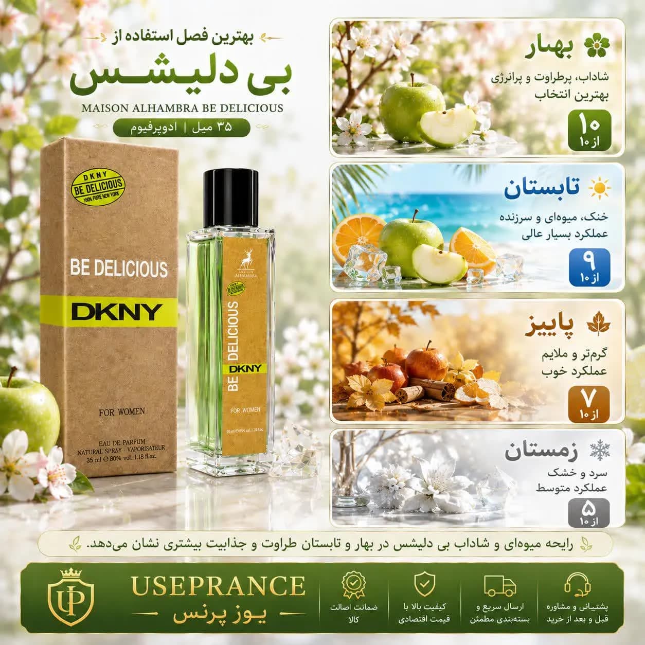ادکلن بی دلیشس الحمبرا 35 میل | رایحه‌ای میوه‌ای و سبز — تصویر ۳