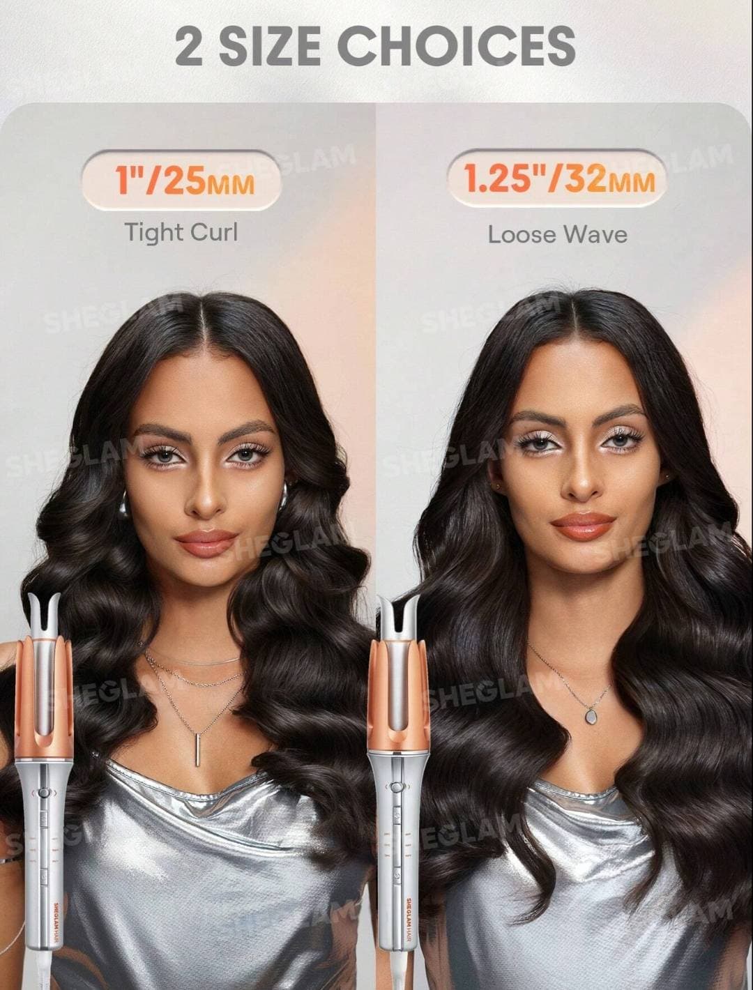 فر کننده مو اتوماتیک شیگلم مدل 32 میلی‌متری SHEGLAM Hair Auto-Curler اصل** — تصویر ۲