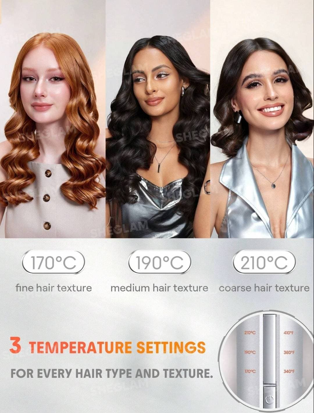 فر کننده مو اتوماتیک شیگلم مدل 32 میلی‌متری SHEGLAM Hair Auto-Curler اصل** — تصویر ۷