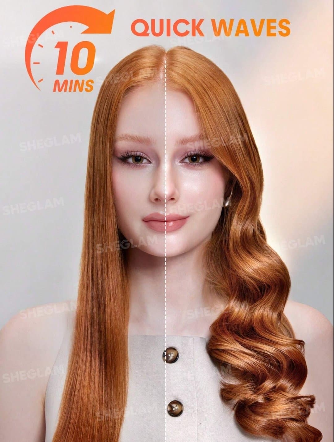 فر کننده مو اتوماتیک شیگلم مدل 32 میلی‌متری SHEGLAM Hair Auto-Curler اصل** — تصویر ۳