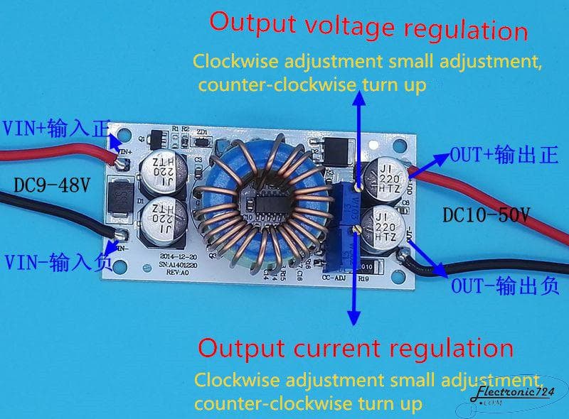 ماژول تغذیه افزاینده DC TO DC STEP UP 250W — تصویر ۸
