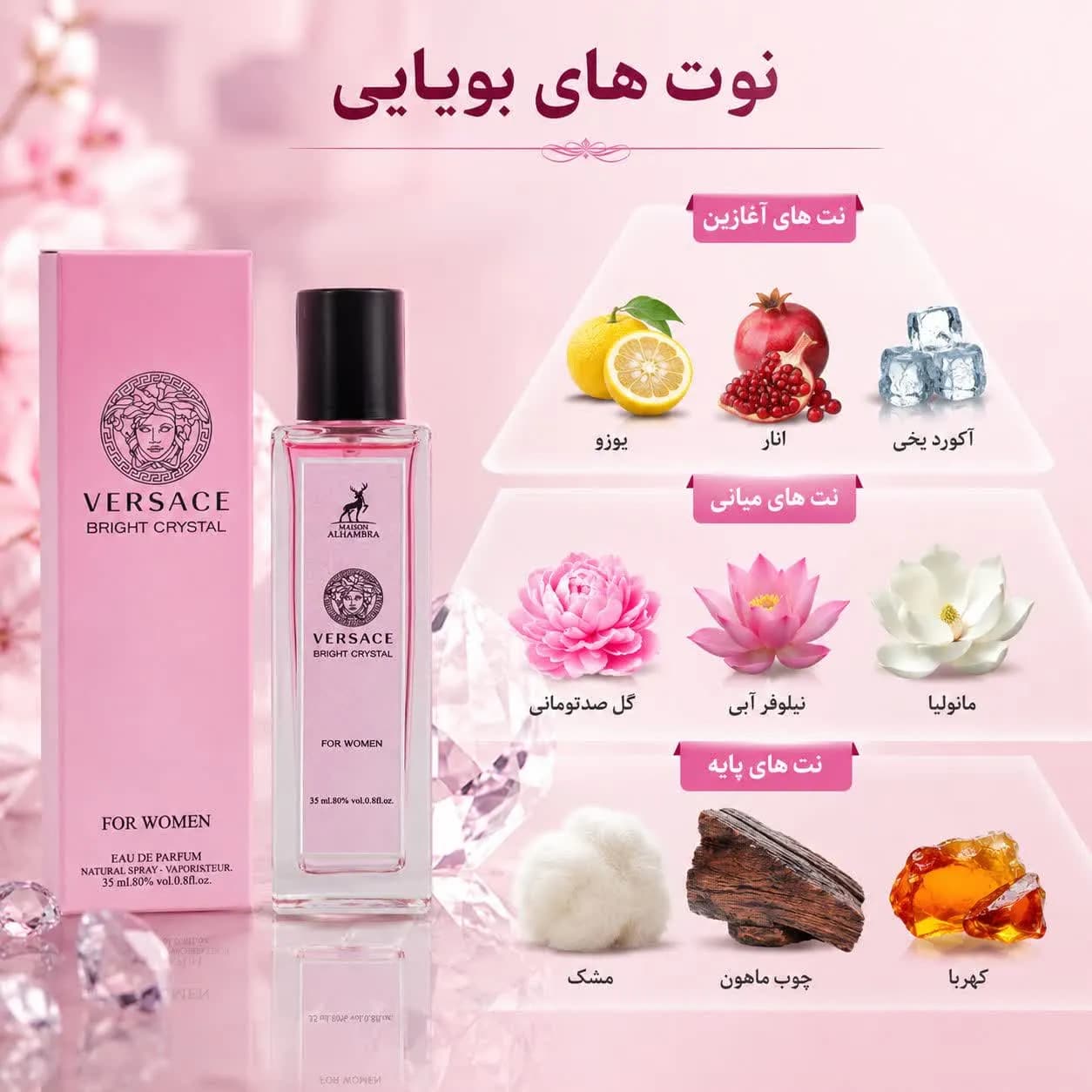 ادکلن ورساچ صورتی الحمبرا 35 میل — تصویر ۶