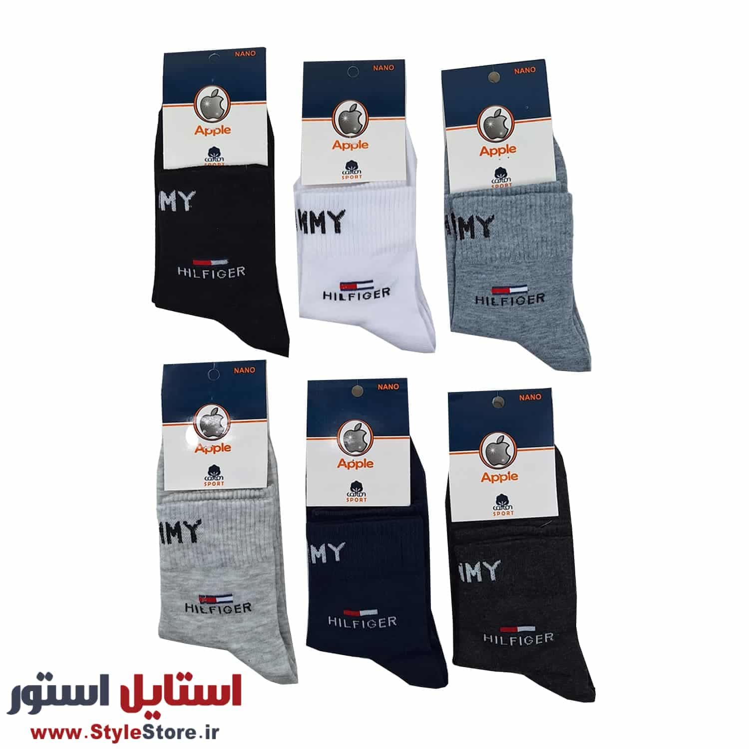 جوراب ساق کوتاه مردانه مدل APL-TM کد 1461 مجموعه 6 عددی