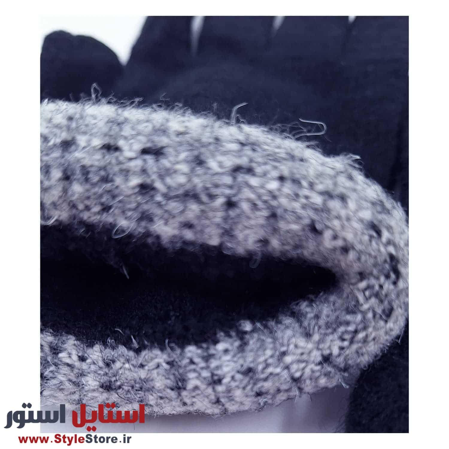 دستکش بافتنی طرح BEASTER رنگ سرمه ای — تصویر ۸