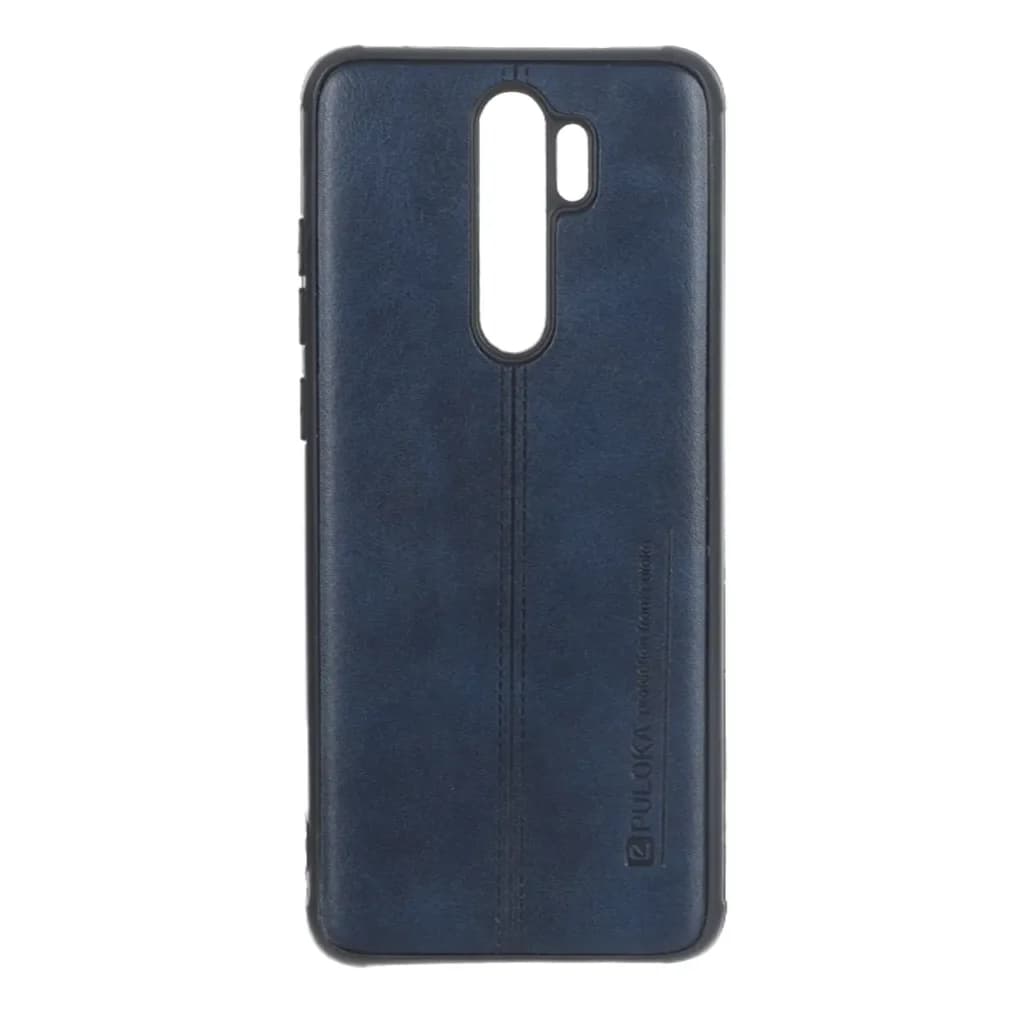 قاب Puloka طرح چرم دوخت دار Xiaomi Redmi Note 8 Pro – سرمه ای کد 1 — تصویر ۲