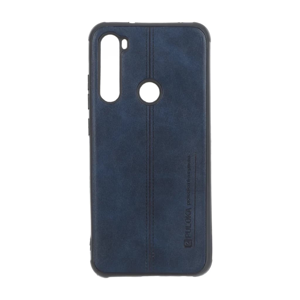 قاب Puloka طرح چرم دوخت دار Xiaomi Redmi Note 8 – سرمه ای کد 1 — تصویر ۲