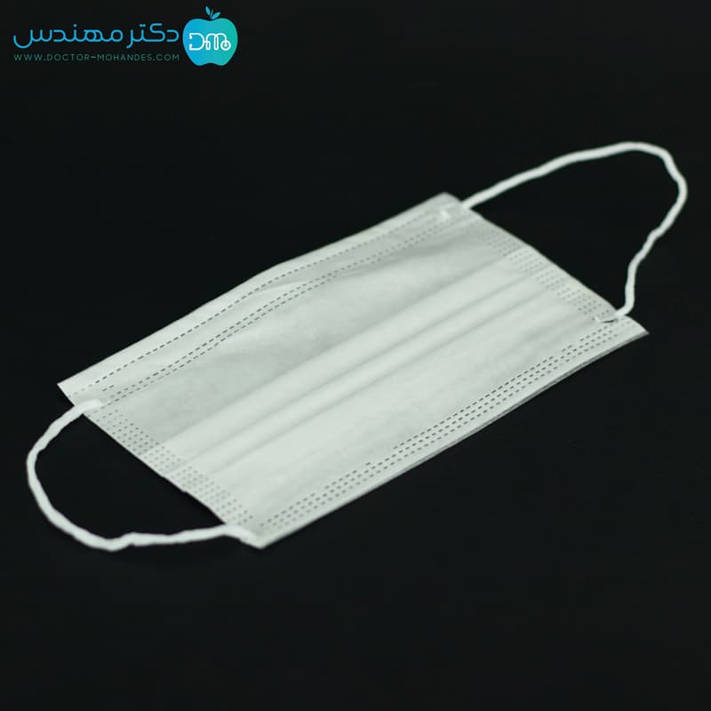 ماسک سه لایه پرستاری رنگ سفید برند نگین (بسته 10 عددی)